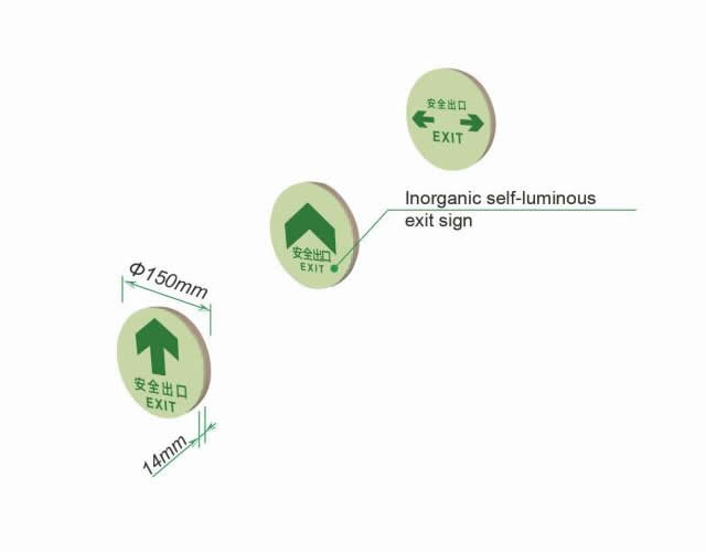 Inorganic Self-Luminous Exit Signs