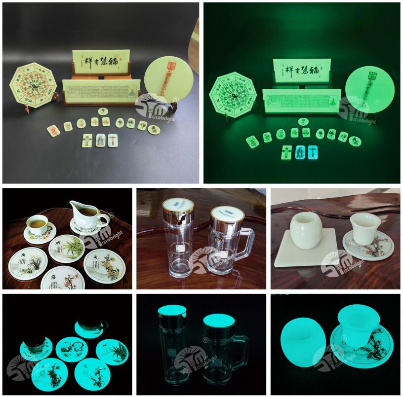 Inorganic light-storing and self-luminous craftwork board