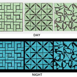 Self-luminous mesh-mounted stone