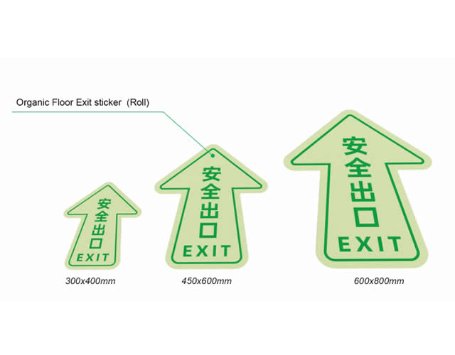 Organic Floor Exit sticker(Roll)