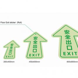 Organic Floor Exit sticker(Roll)