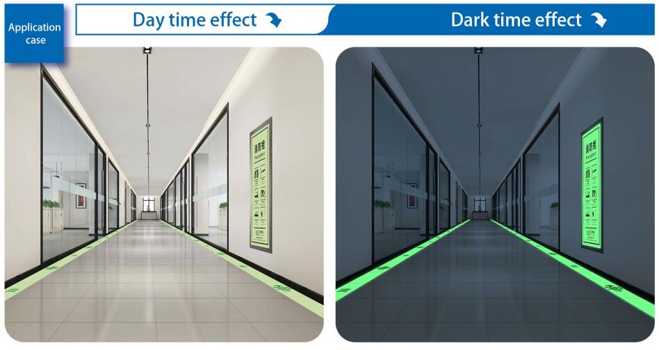Optimal solution for emergency guidance of self luminous safety signs in the field of civil air defense and fire protection